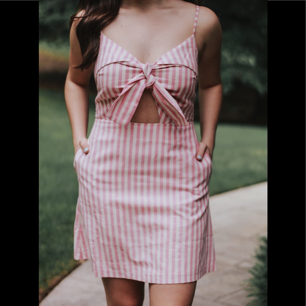Pink stripe dress
